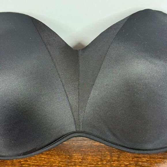 Soma black stunning starlett strapless underwire bra size 34 DDD - Picture 6 of 9